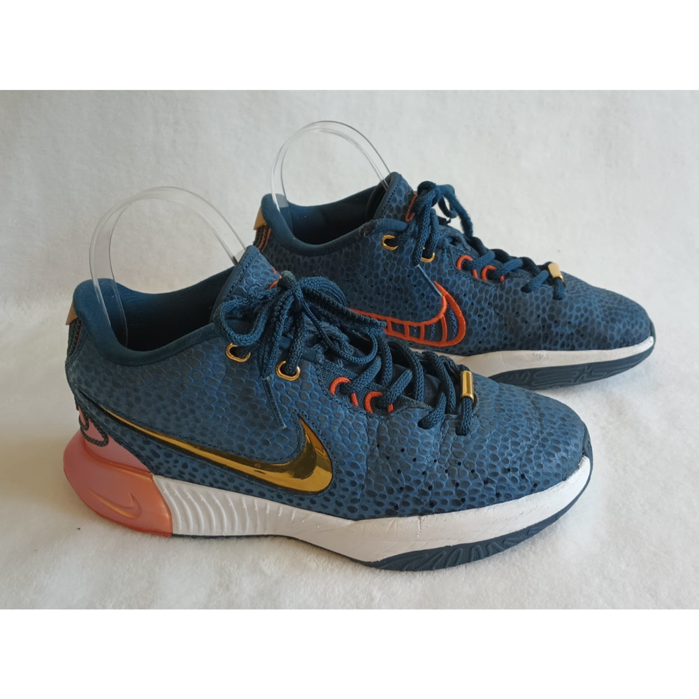 Nike KD 17 GS Kevin Durant Basketball Shoes Blue Orange Gold Youth Size 5Y